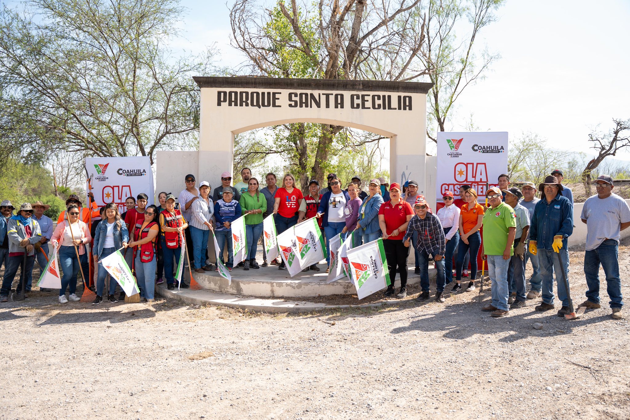 >SUMA ‘OLA CASTAÑENSE’ VOLUNTADES PARA LIMPIEZA DEL PARQUE SANTA CECILIA